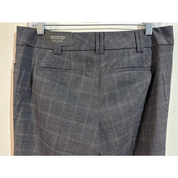 Ann Taylor Modern Fit Trouser Gray Plaid Size 6 NWT - Picture 4 of 7